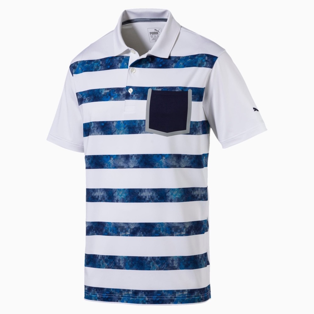 NWT PUMA Digital Camo Stripe Polo, M